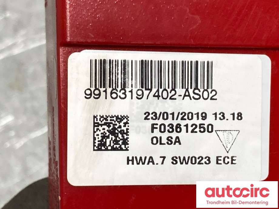 Baklykt høyre til Porsche 911 2012-2019 (991) (991) (991 631 974 02|)