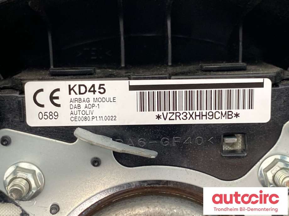 Airbag rattpute til Mazda CX-5 2012-2017 (Type I)  (KD4557K00C02|)