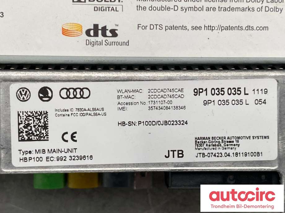 Bilstereo navigasjon til Porsche 911 2012-2019 (991) (991) (9P1035035L|9P1 035 035 D|)