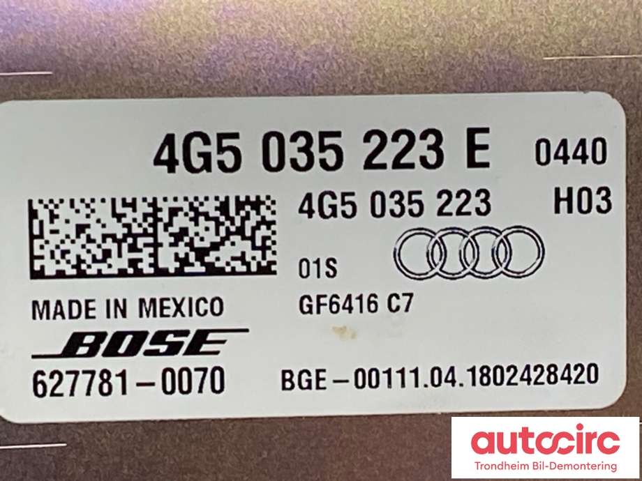 Bilstereo forsterker til Porsche 911 2012-2019 (991) (991) (4G5035223E|)