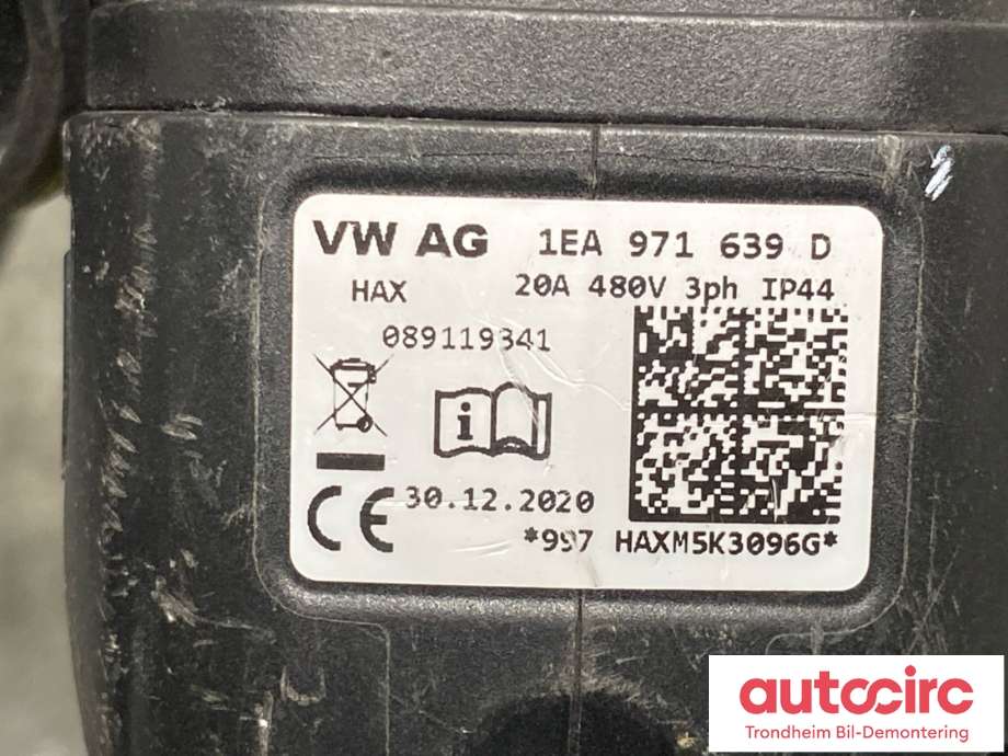 Batterilader kabel til VW e-Golf 2017-2020 (Fase 2)  (9J1 971 675|1EA971639|)