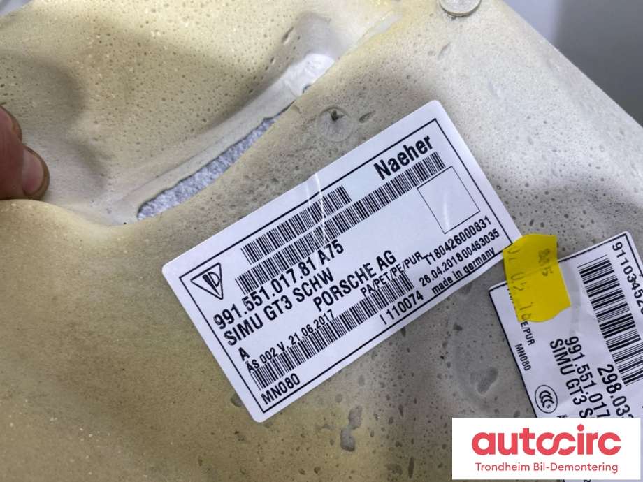 Innredning diverse til Porsche 911 2012-2019 (991) (991) (991 551 017 81|)