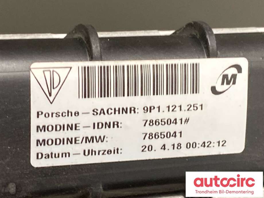 Radiator (automat gir) til Porsche 911 2012-2019 (991) (991) (9P1121251|)