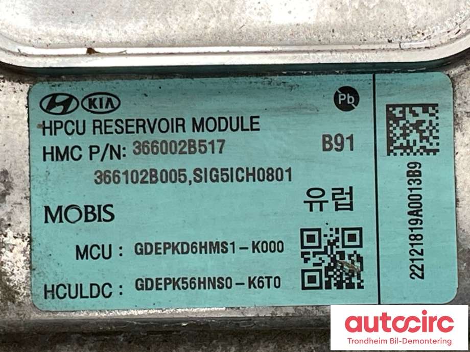 Inverter hybrid til Kia Niro 2016-2021  (366002B517|)