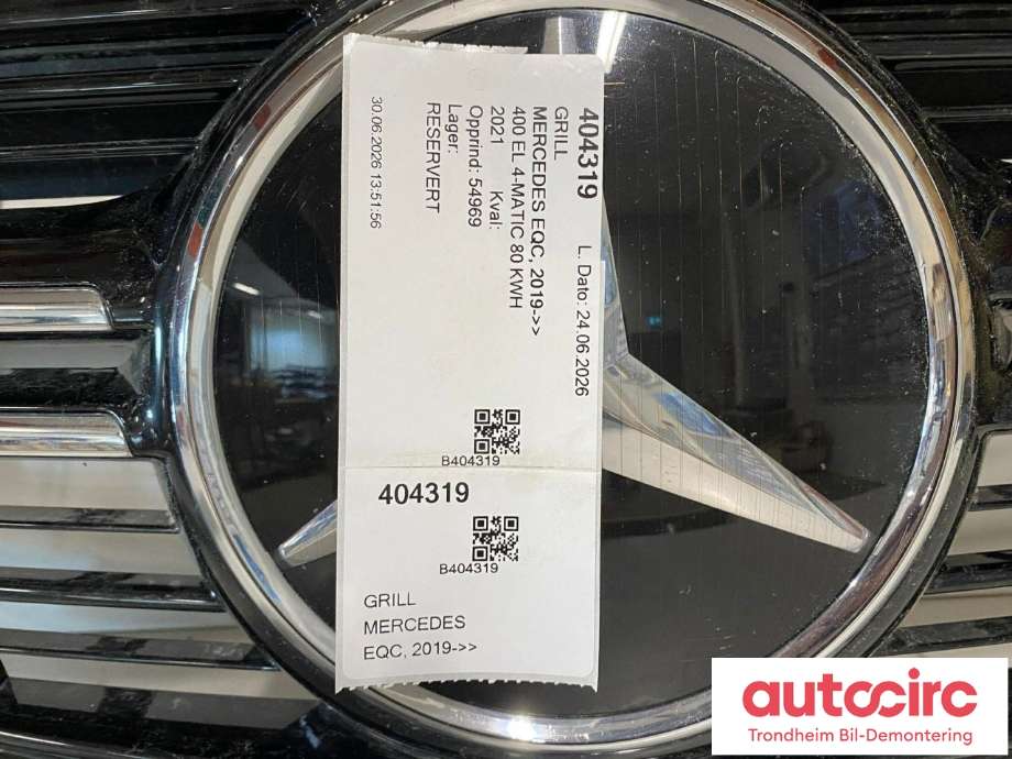 Grill til Mercedes EQC 2019-->> (A2938809000|)