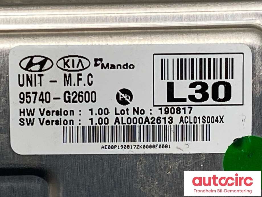 Kamera til Hyundai Ioniq Electric 2019-->> (Fase 2) (95740-G2600|95740G2600|)