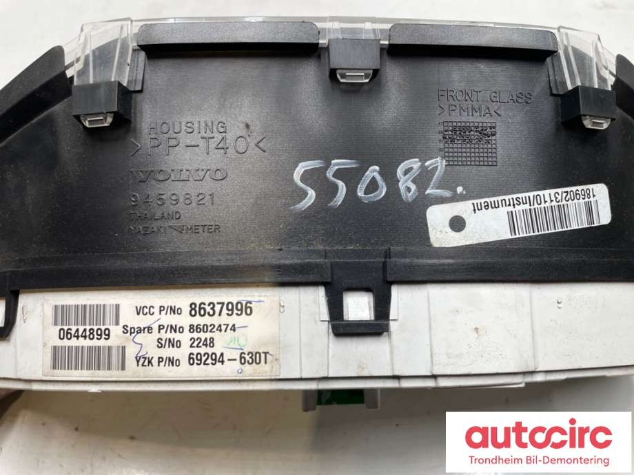 Instrumentpanel til Volvo S80 1998-2006 (Type I)  (8602474|8251326|)