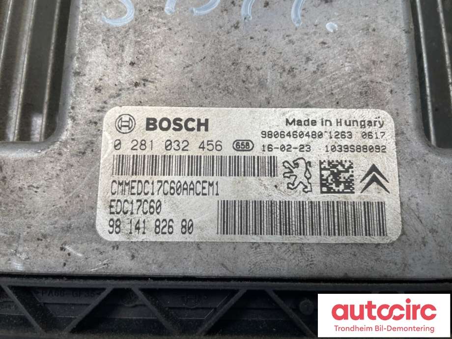 Styreenhet motor til Peugeot 308 2013-2021 (Type II)  (98 141 826 80|16 173 081 80|16 776 236 80)