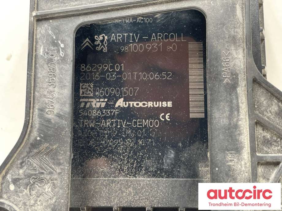 Sensor radar til Peugeot 308 2013-2021 (Type II)  (9810093180|1628556880|)