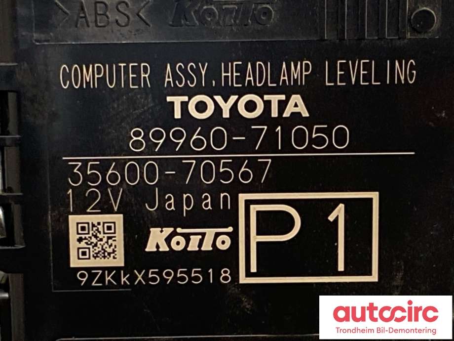 Styreenhet lys (LCM - Light Control Module) til Toyota Hilux 2020-->>  (8996071050|)
