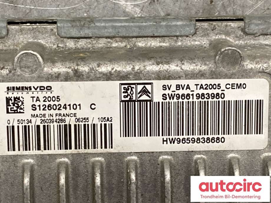 Styreenhet girkasse til Peugeot 307 2005-2008 (Fase 2) (9661983980|2529 0C|)