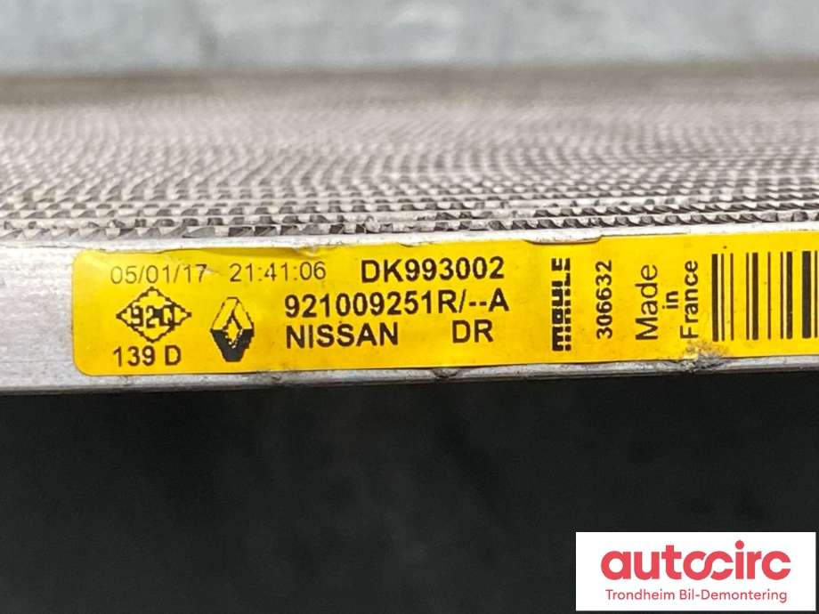 Aircondition radiator til Nissan Qashqai 2014-2021 (Type II)  (MAHLE|9211000Q0A|921009251R|306632)
