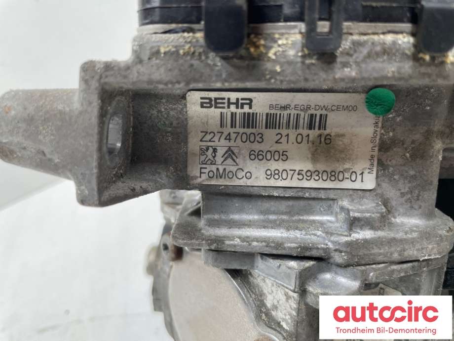EGR-kjøler til Peugeot 308 2013-2021 (Type II)  (98 017 054 80|98 050 697 80|)