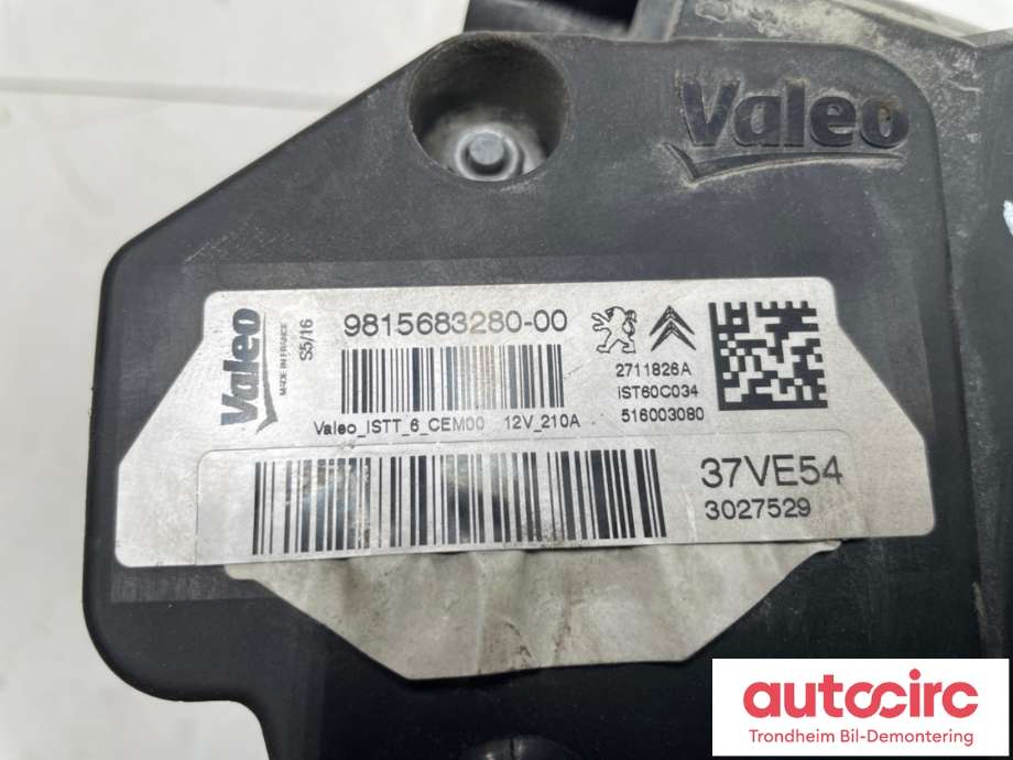 Dynamo diesel til Peugeot 308 2013-2021 (Type II) (9815683280|98 079 955 80|98 265 502 80)