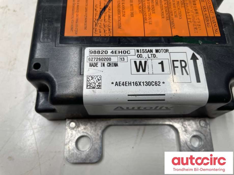 Styreenhet airbag hovedsensor til Nissan Qashqai 2014-2021 (Type II)  (98820-4EH0C|K8820-4EH0C|)