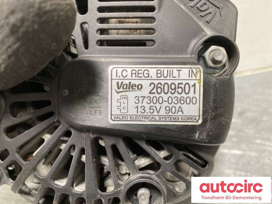 Dynamo til Hyundai i20 2009-2014 (Type I) (VALEO|3730003600|)