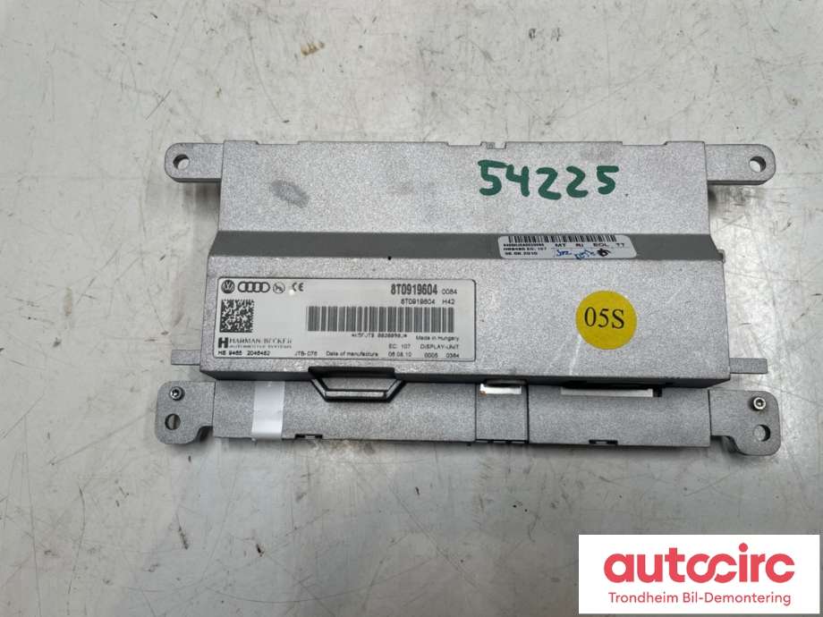 Bilstereo navigasjon skjerm til Audi A4, Allroad 2009-2016 (Type I) (B8) (B8) (HARMAN/BECKER|8T0919604|)