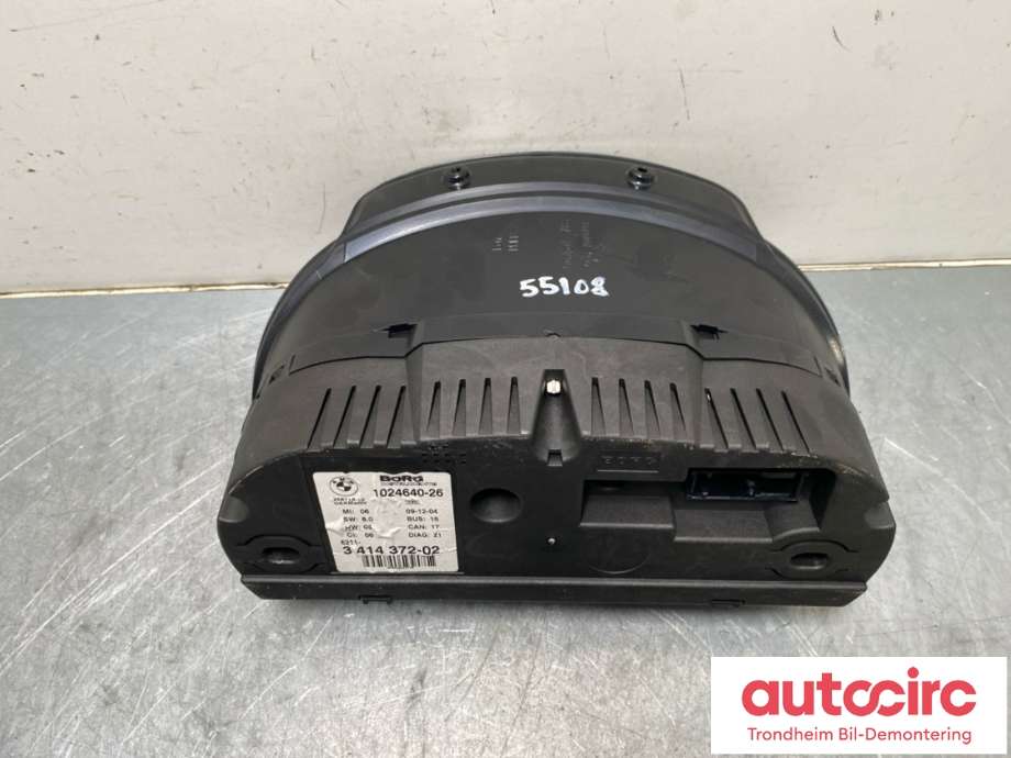 Instrumentpanel til BMW X3 2003-2006 (Fase 1) (E83) (E83) (BORG INSTRUMENTS|62 10 3 451 581|3 414 372-02|1024640-26)