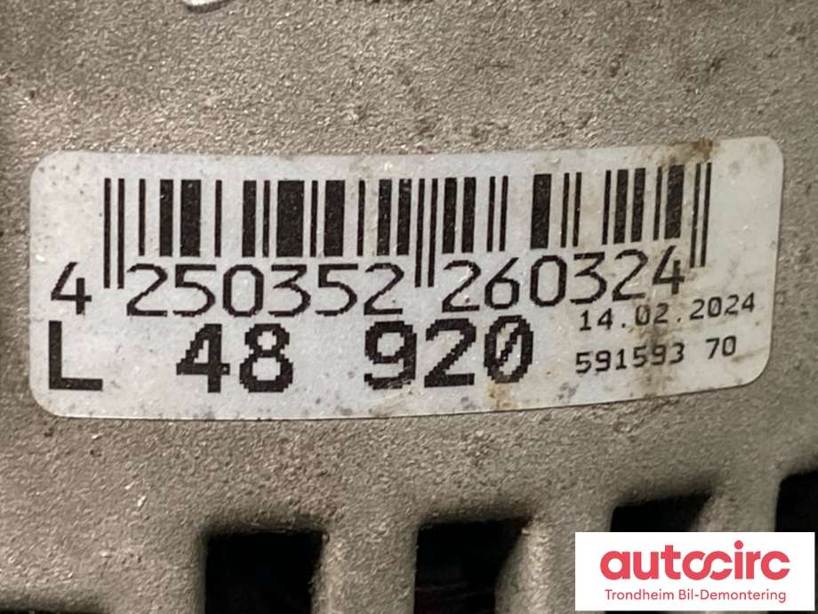 Dynamo diesel til BMW X3 2003-2006 (Fase 1) (E83) (E83) (12 31 7 797 661|)