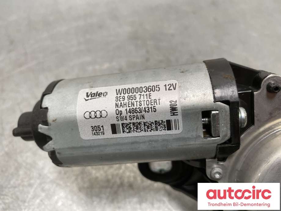 Viskermotor bakrute til Audi Q7 2010-2015 (Type I, Fase 2)  (8E9955711E|8R0 955 711 C|)