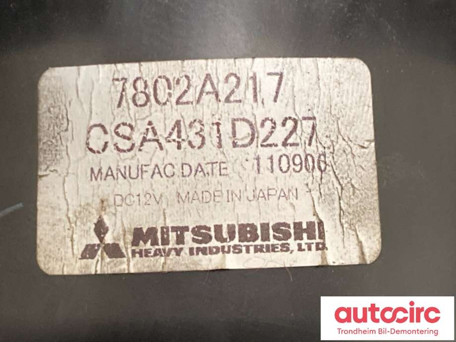 Varmeapparat motor til Mitsubishi ASX 2010-2019 (7802A217|)