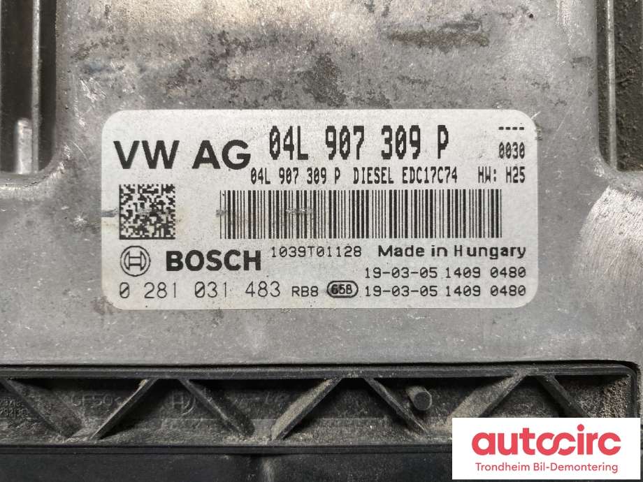 Styreenhet motor til VW Tiguan 2016-2020 (Type II, Fase 1)  (04L907309P|04L 906 026 QT|)