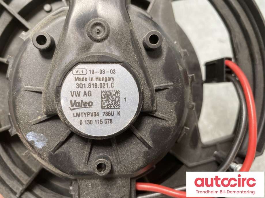 Varmeapparat motor til VW Tiguan 2016-2020 (Type II, Fase 1)  (3Q1819021C|3Q1819021|)