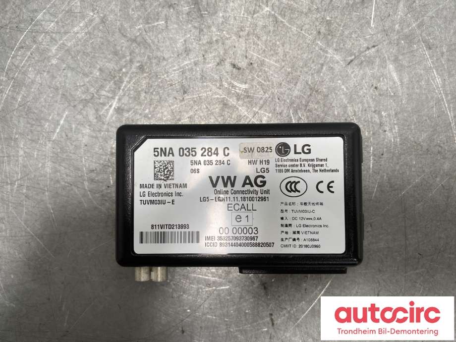 Styreenhet diverse til VW Tiguan 2016-2020 (Type II, Fase 1) (5NA035284C|)