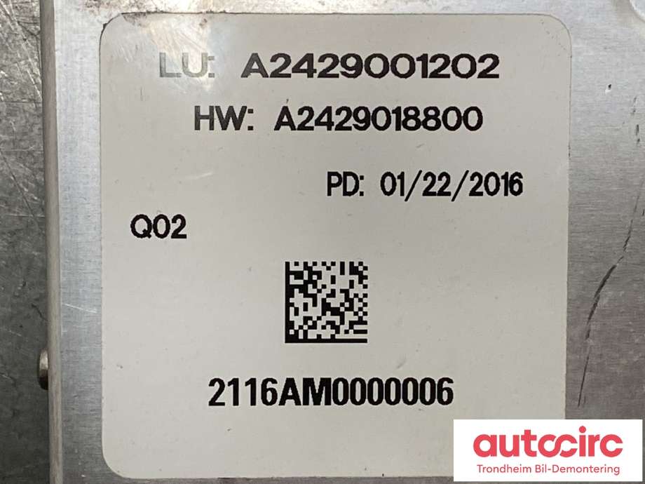 Styreenhet diverse til Mercedes B-Klasse, electric drive 2014-2018 (W242) (W242) (A2429001202|)