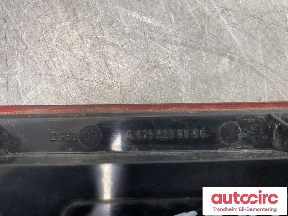 Baklykt bremselys bakrute til Mercedes Vito/Viano 2010-2014 (Fase 2) (W639) (W639) (A 639 820 00 56|)