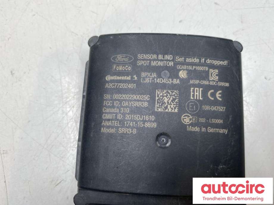 Sensor blindsone til Ford Kuga 2019-->> (Type III)  (LJ6T-14D453-BA|2460720|LJ6T-14C689-AA)