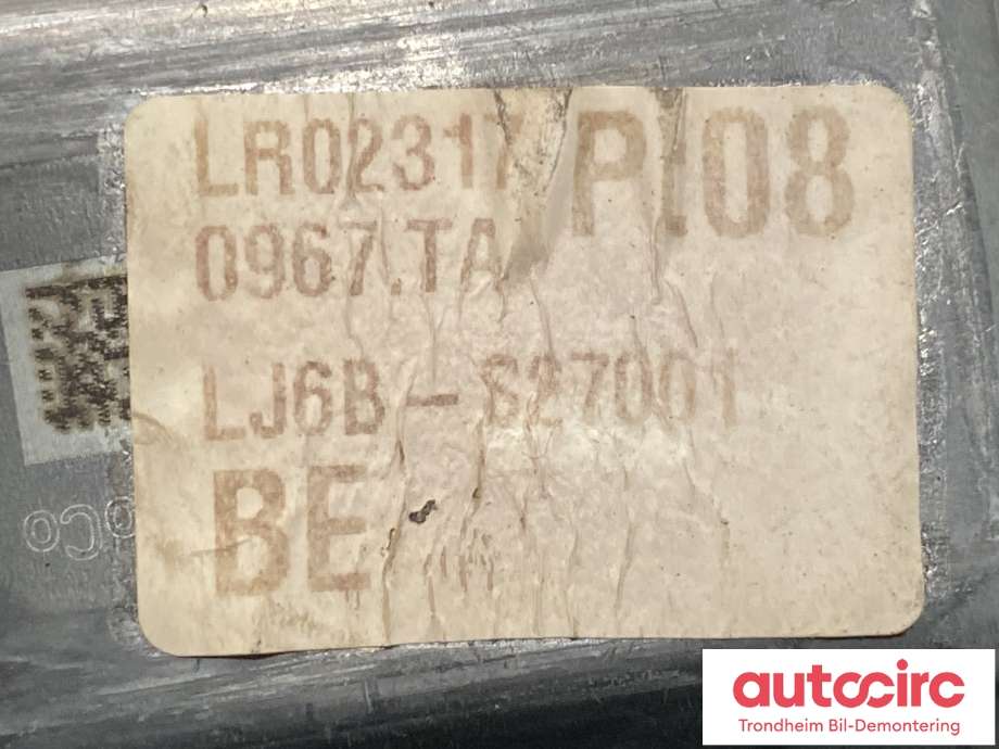 Ruteheis, kun motor, venstre bak til Ford Kuga 2019-->> (Type III)  (LJ6B-S27001-BE|LJ6B-S27001-BG|5925709)