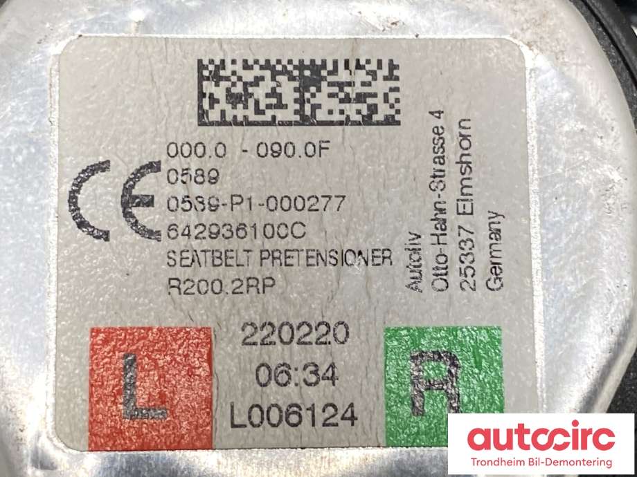 Sikkerhetsbelte bak venstre til Ford Kuga 2019-->> (Type III)  (2751161|LV4B-S611B69-AG3JA6|)