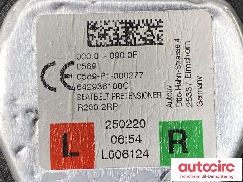 Sikkerhetsbelte bak høyre til Ford Kuga 2019-->> (Type III) (2751160|LV4B-S611B68-AG3JA6|)