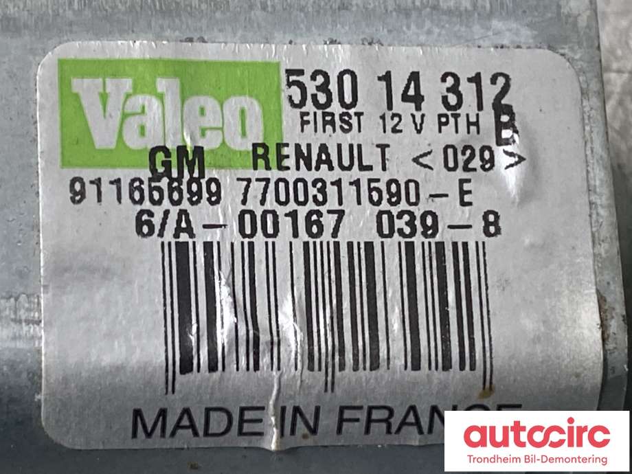 Viskermotor bakrute høyre til Opel Vivaro B 2014-2019  (91165699|)