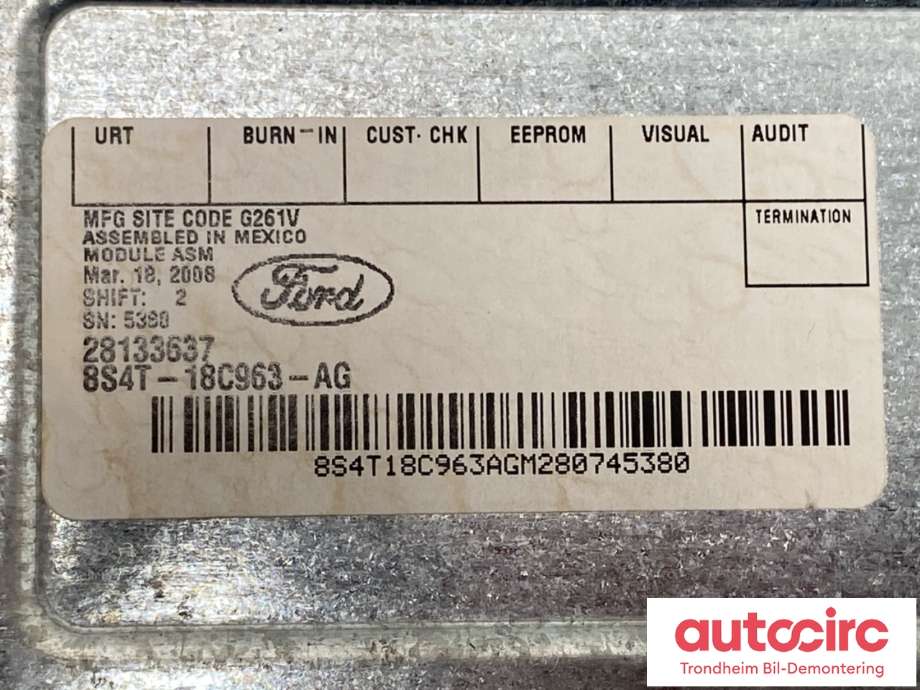 Styreenhet antenne til Ford Mustang 2005-2014 (8S4T-18C963-AG|)