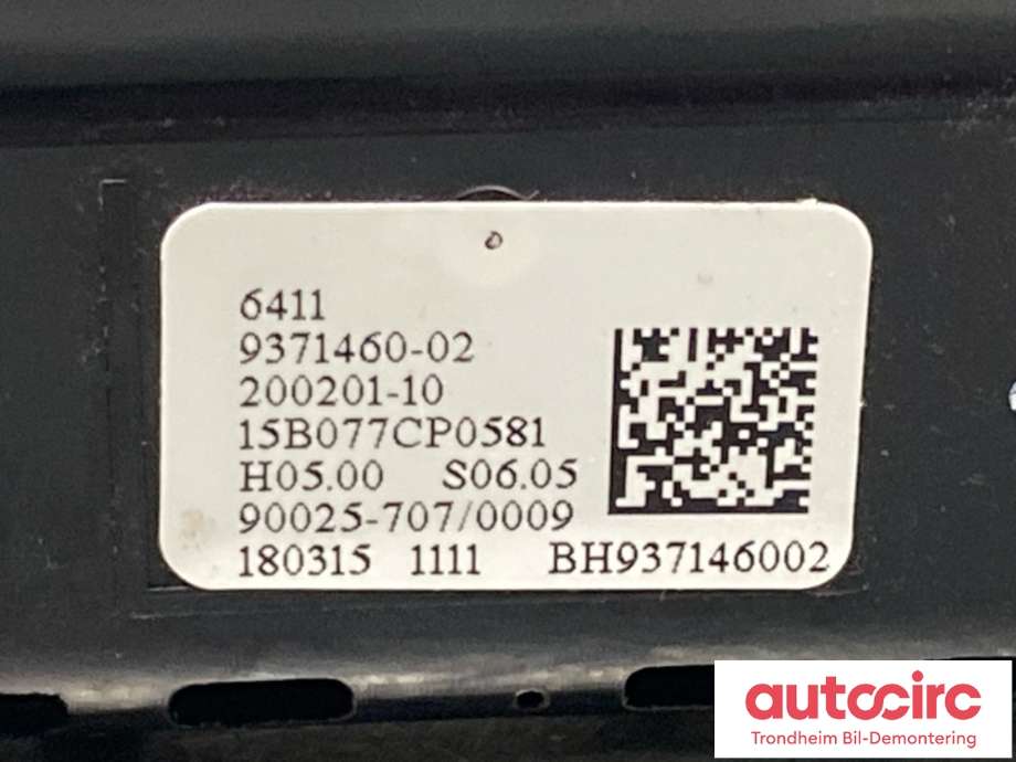 Varmeapparat betjening til BMW 2-Serie, Active/Gran Tourer 2014-->> (F45/F46) (F45/F46) (PREH AUTOMOTIVE|64 11 9 371 460|64 11 9 461 405|)