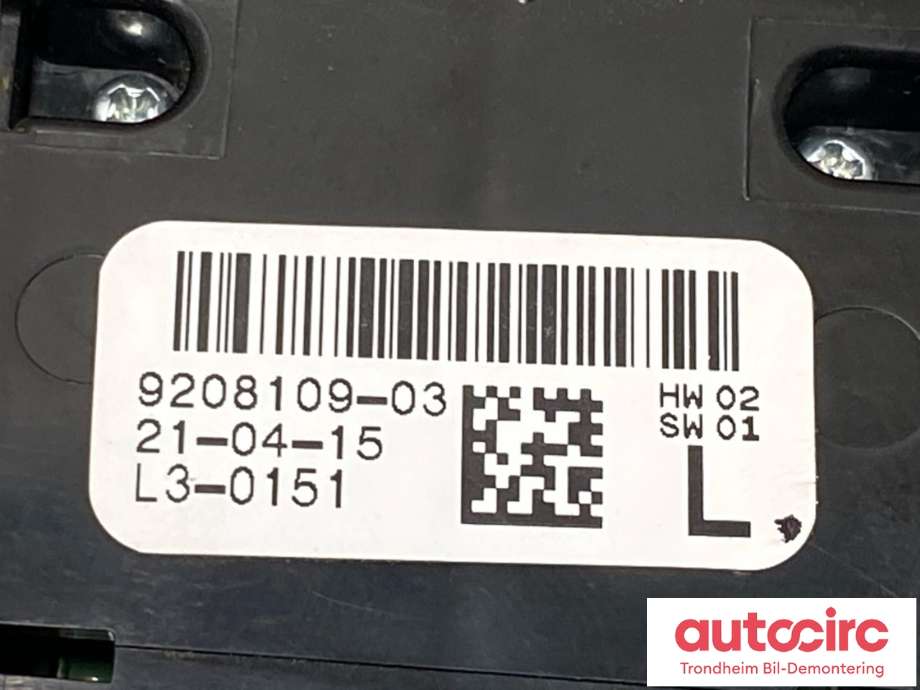 Bryter ruteheis førerdørspanel til BMW 2-Serie, Active/Gran Tourer 2014-->> (F45/F46) (F45/F46) (61 31 9 208 109|)