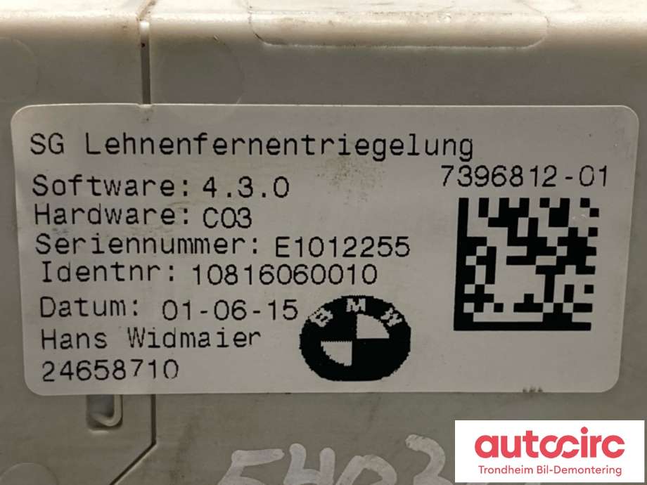 Styreenhet diverse til BMW 2-Serie, Active/Gran Tourer 2014-->> (F45/F46) (F45/F46) (61 35 7 396 812|61 35 7 464 634|)