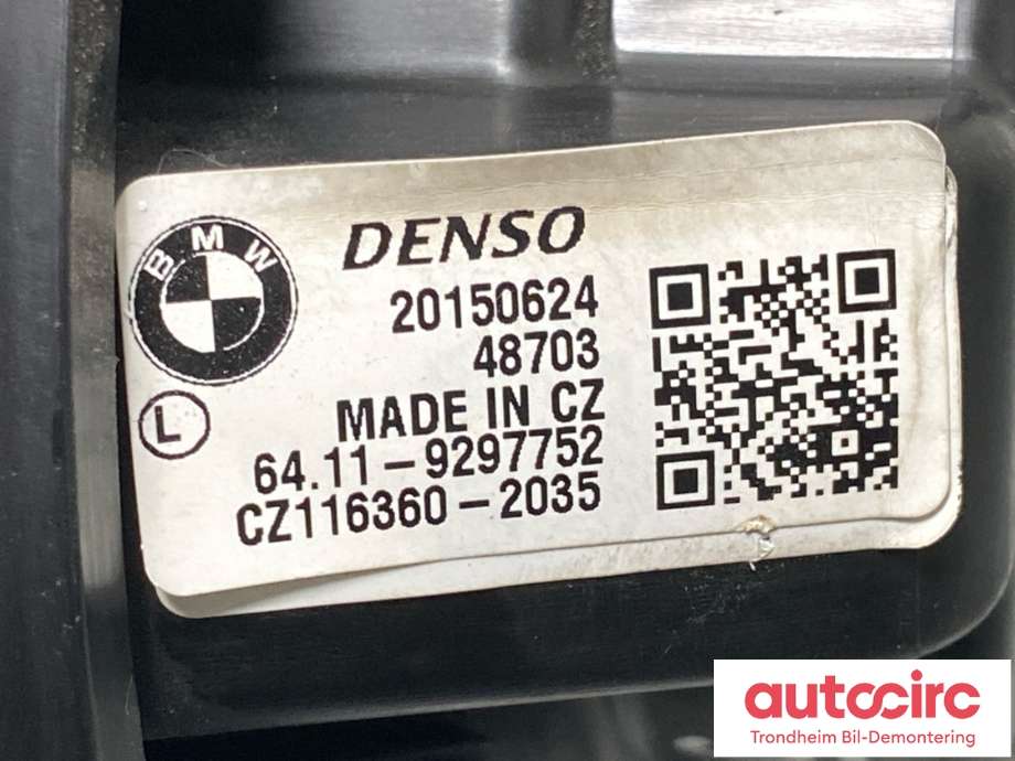 Varmeapparat motor til BMW 2-Serie, Active/Gran Tourer 2014-->> (F45/F46) (F45/F46) (DENSO|64 11 9 297 752|)