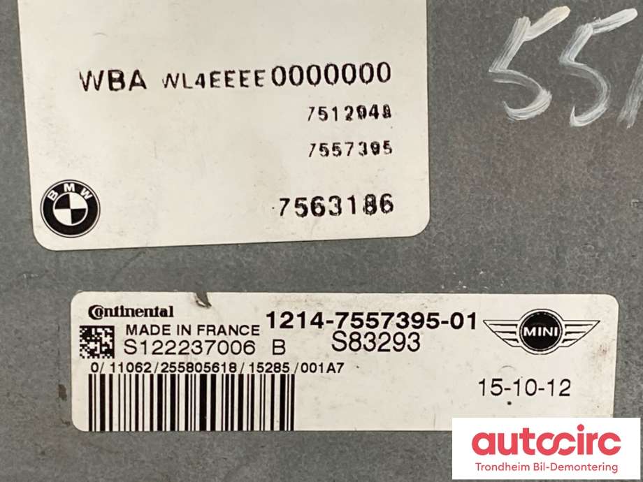Styreenhet motor til Mini One/Cooper 2001-2007 (R50-53) (R50-53) (CONTINENTAL|12 14 7 557 395|12147557395|1214-7557395)