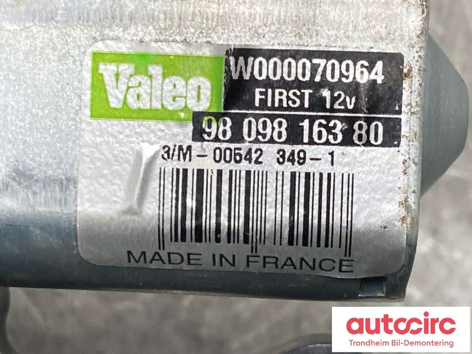 Viskermotor bakrute venstre til Opel Vivaro C 2020-->> (VALEO|9809816380|)