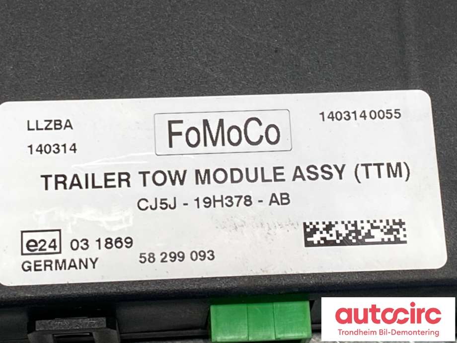 Styreenhet hengerfeste til Ford Kuga 2013-2019 (FOMOCO|5173319|CJ5J-19H378-AB|)
