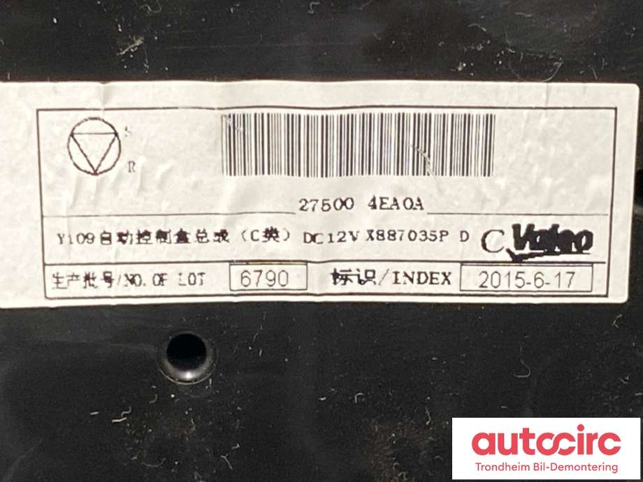 Varmeapparat betjening til Nissan X-Trail 2014-2022 (T32) (T32) (27500 4EAQA|275004EA0A|)