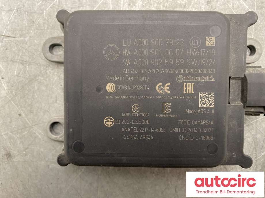 Sensor radar til Mercedes EQC 2019-->>  (A 000 900 28 39|)