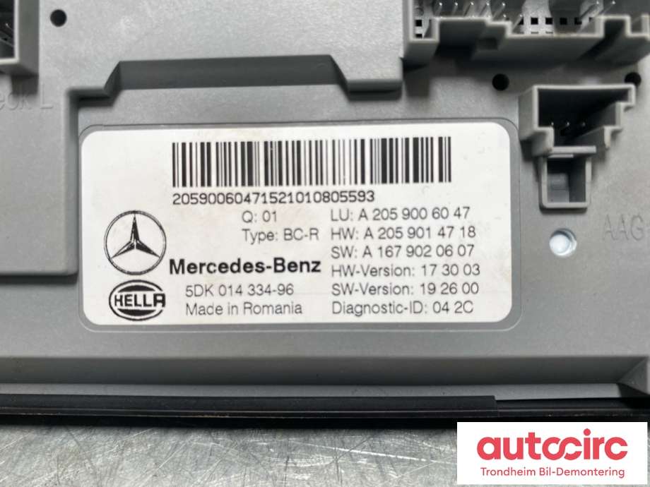 Styreenhet (SAM - Signal Acquisition Module) til Mercedes EQC 2019-->> (A2059006047|)