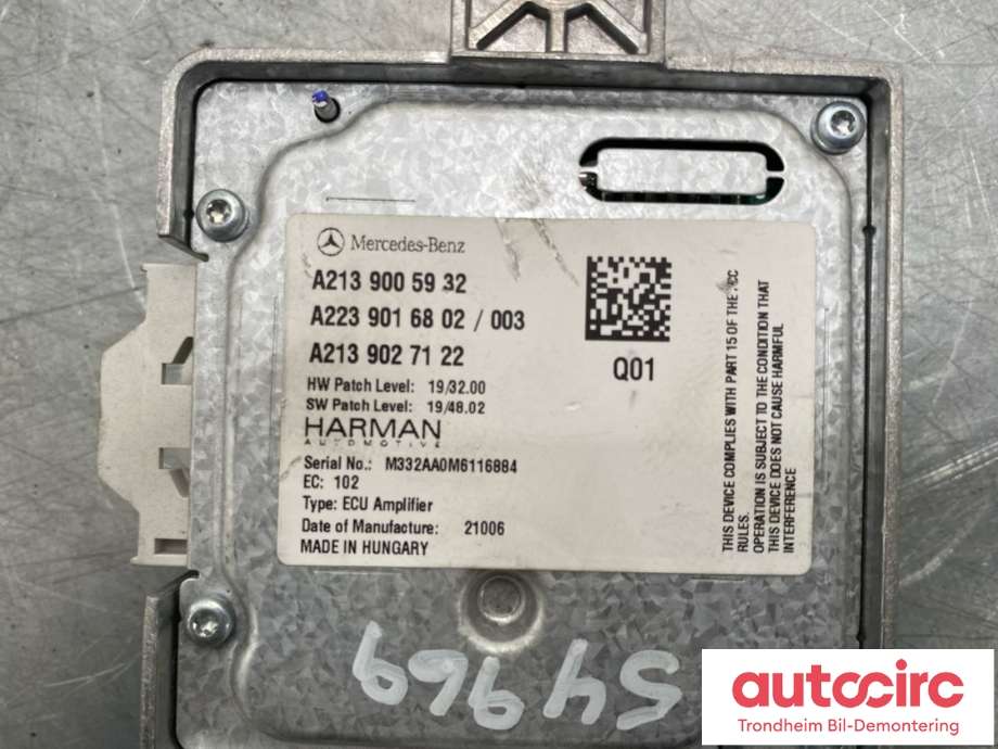 Høyttaler motorlyd, AVAS (Acoustic Vehicle Alerting System) til Mercedes EQC 2019-->> (A2139005932|)