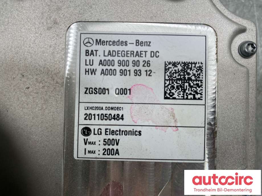 Batterilader (OBC - On Board Charger) til Mercedes EQC 2019-->>  (A 000 900 53 35|)