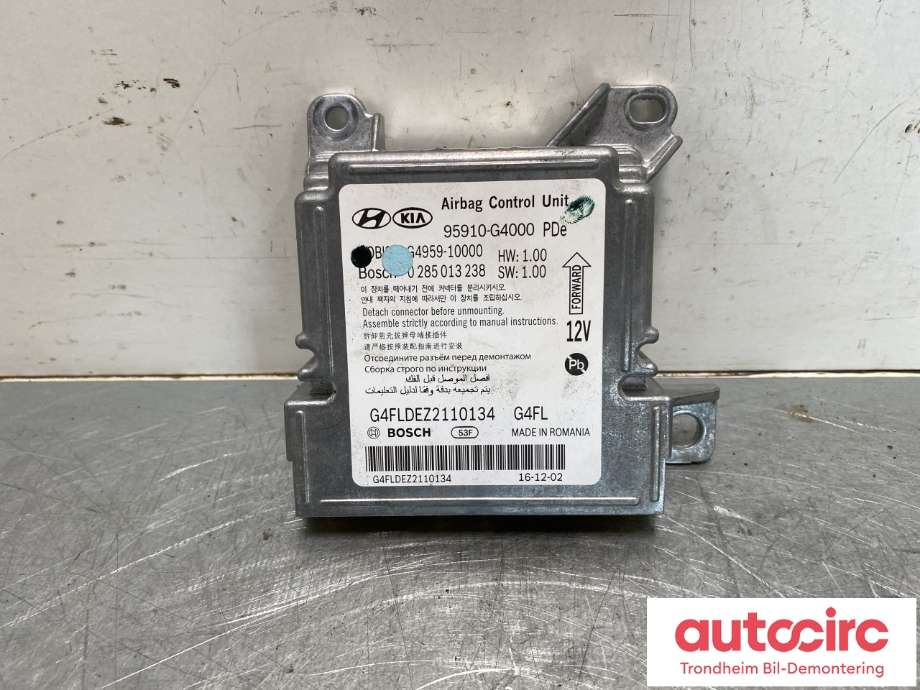 Airbag elektronikk til Hyundai i30, 2017-2020 (Type III) (95910G4000)