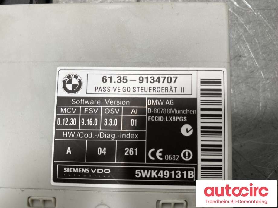 Styreenhet diverse til BMW X5 2007-2013 (E70) (E70) (61 35 9 134 707|)
